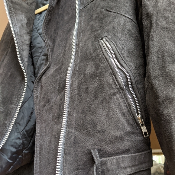 Vintage suede biker jacket - Picture 5 of 8